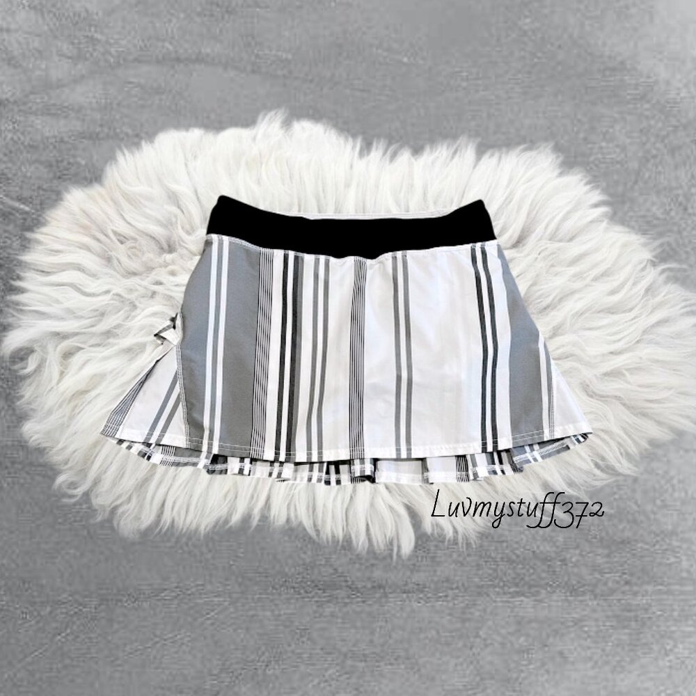 VIDEO🎥Cute Lululemon Striped Black & White Ruffle Skirt for Tennis / Pickelball